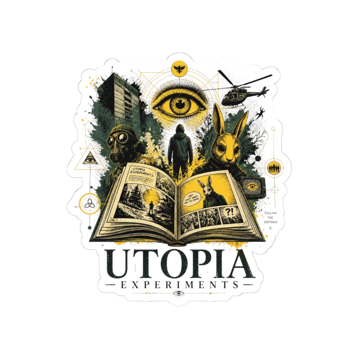 Utopia (UK) "Utopia Experiments" Sticker - alternate angle 2, merchandise